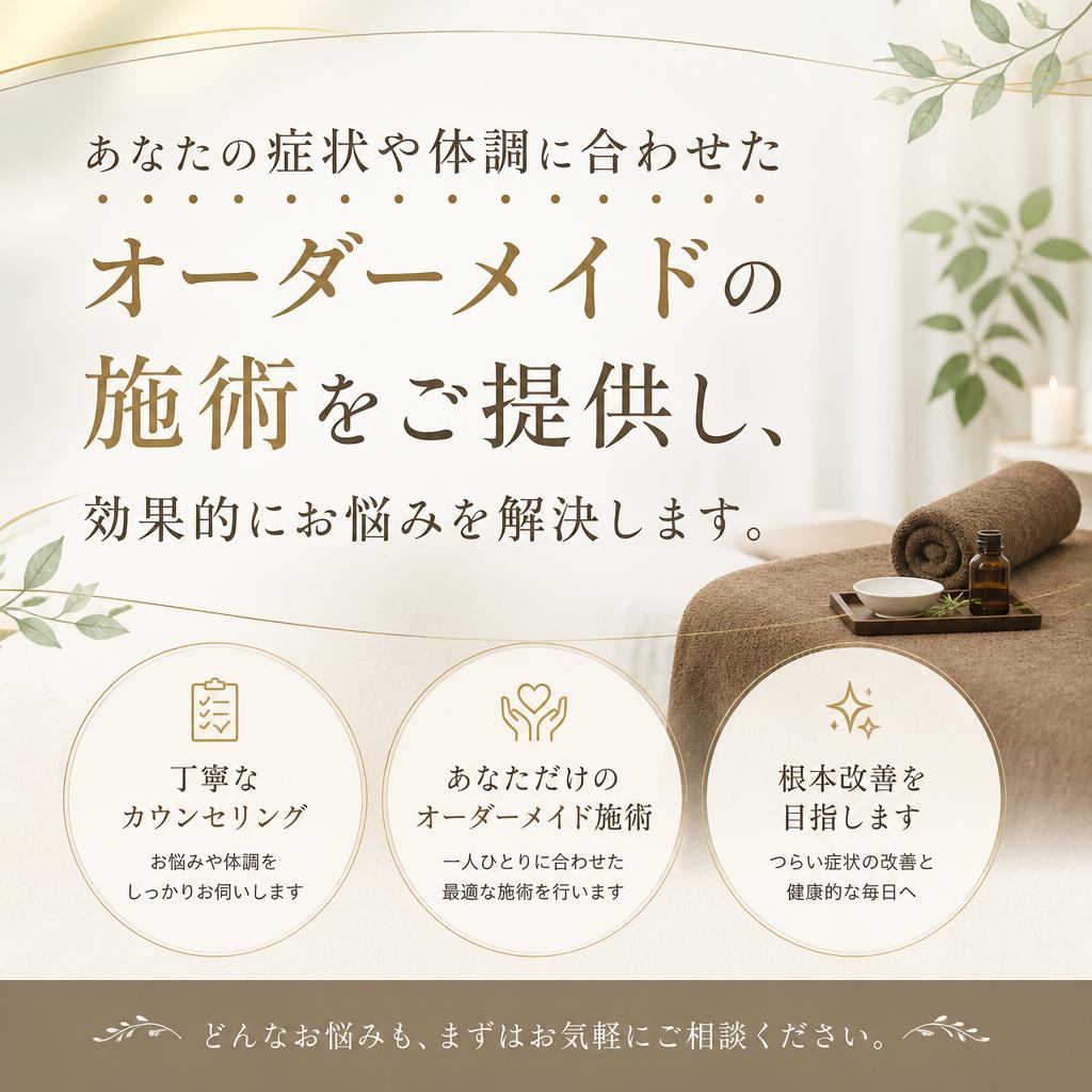 オーダーメイド施術の特徴