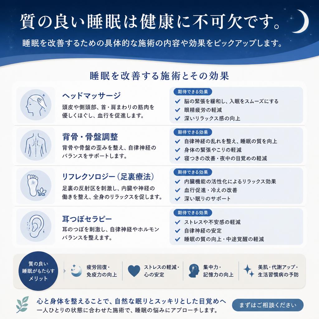 4. 睡眠改善のための施術