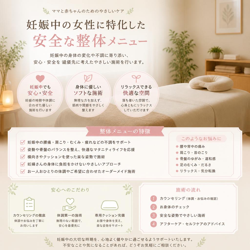 当院の妊娠中ケアメニュー