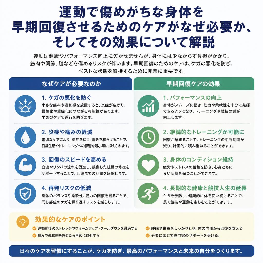 運動後のケアの重要性