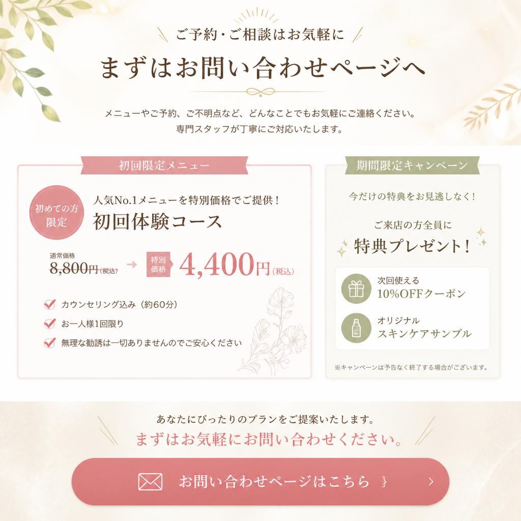今すぐお問い合わせを！