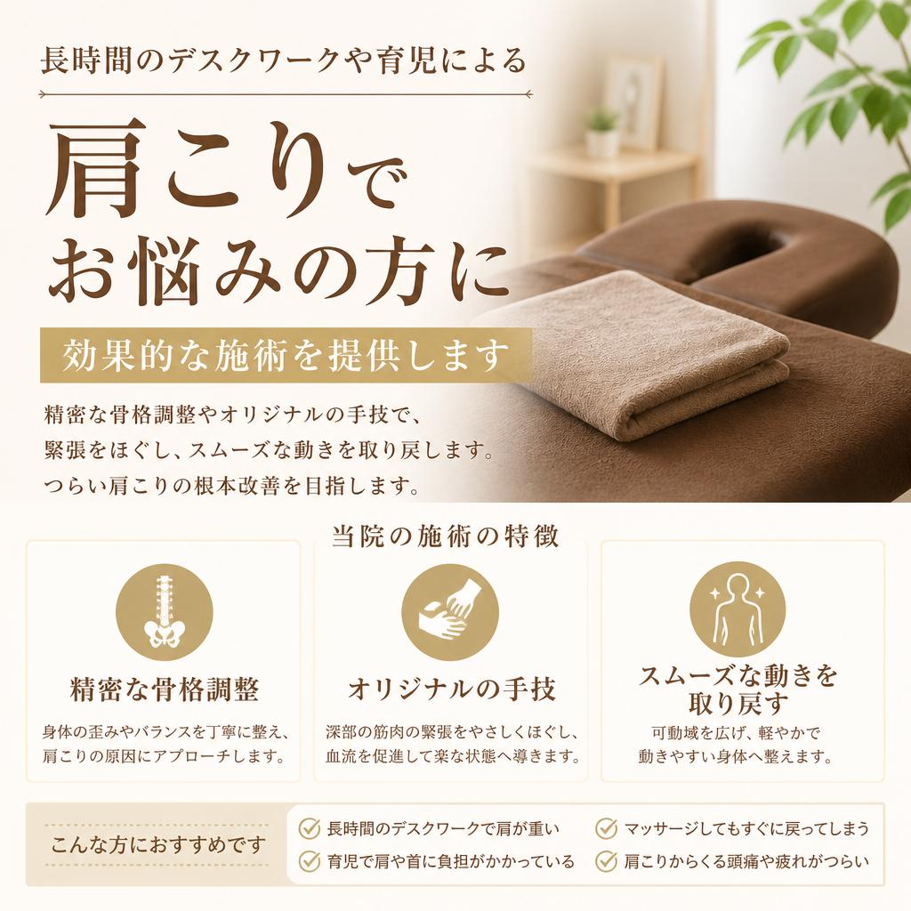 肩こり解消メニュー