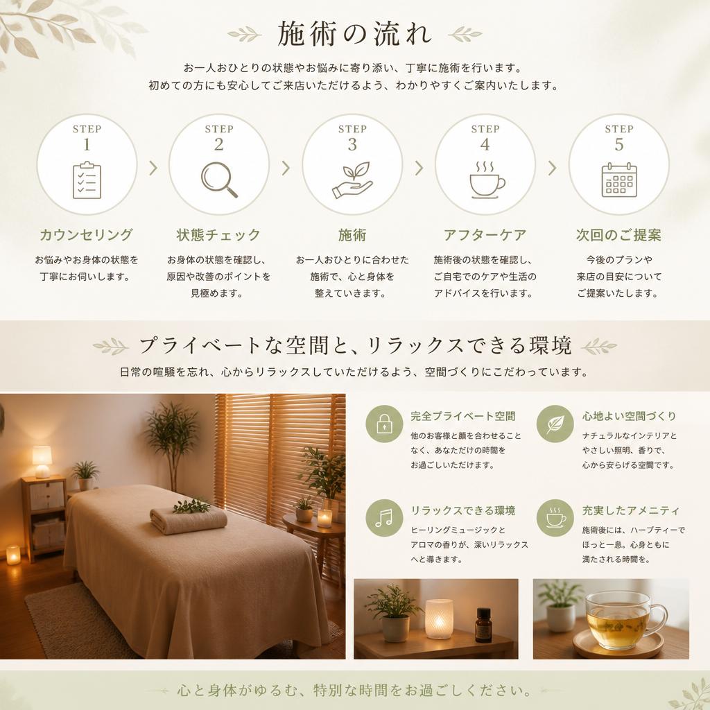 4. 施術の流れと安心の環境