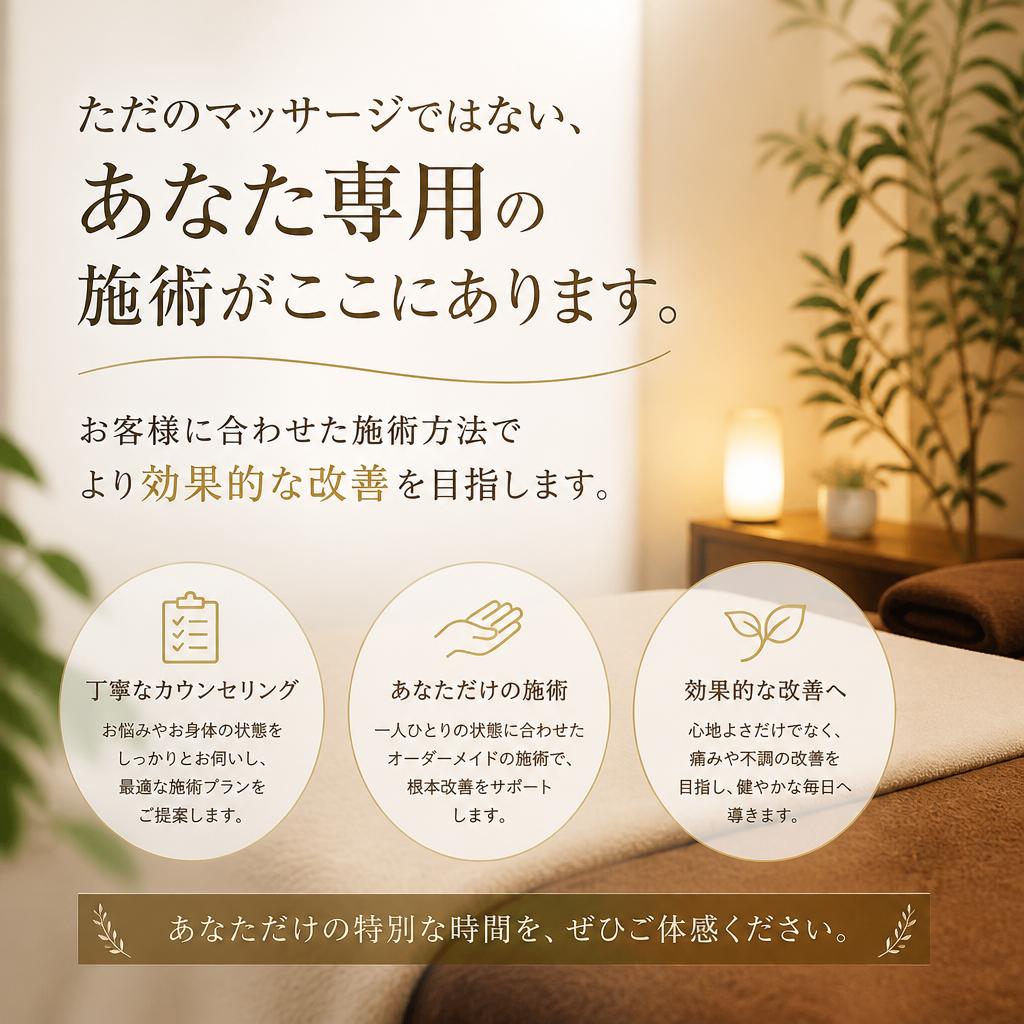 オーダーメイド施術のすすめ