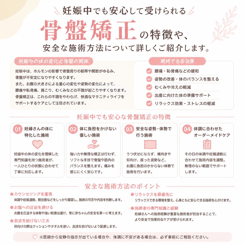 安心安全な骨盤矯正とは