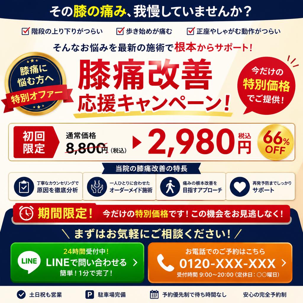 今すぐ膝痛改善を始めよう！