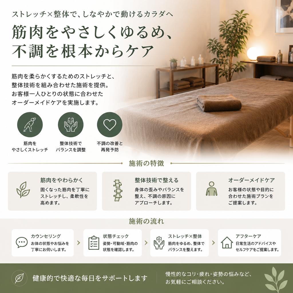 ストレッチと整体の融合