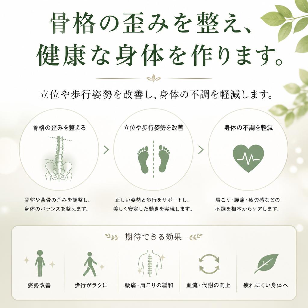骨格調整: 身体の土台を整える
