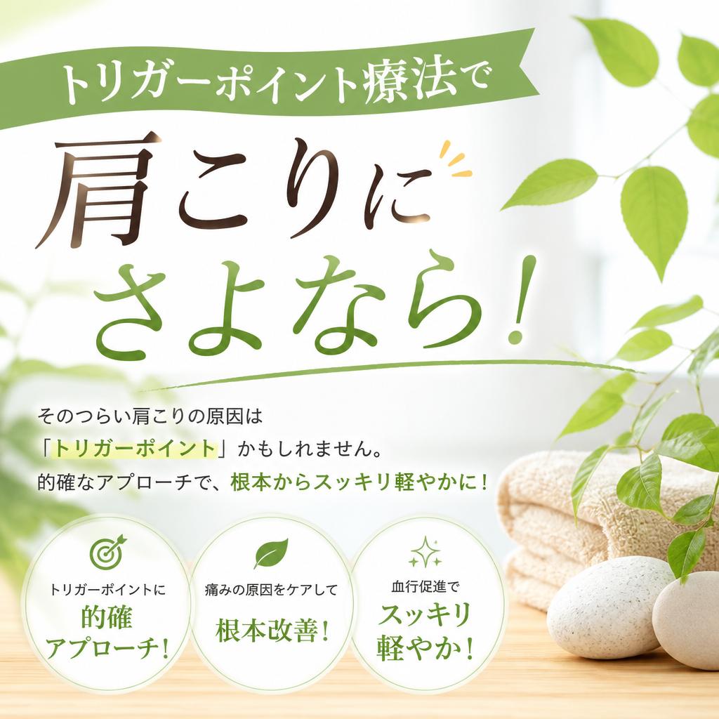 トリガーポイント療法で肩こりにさよなら！