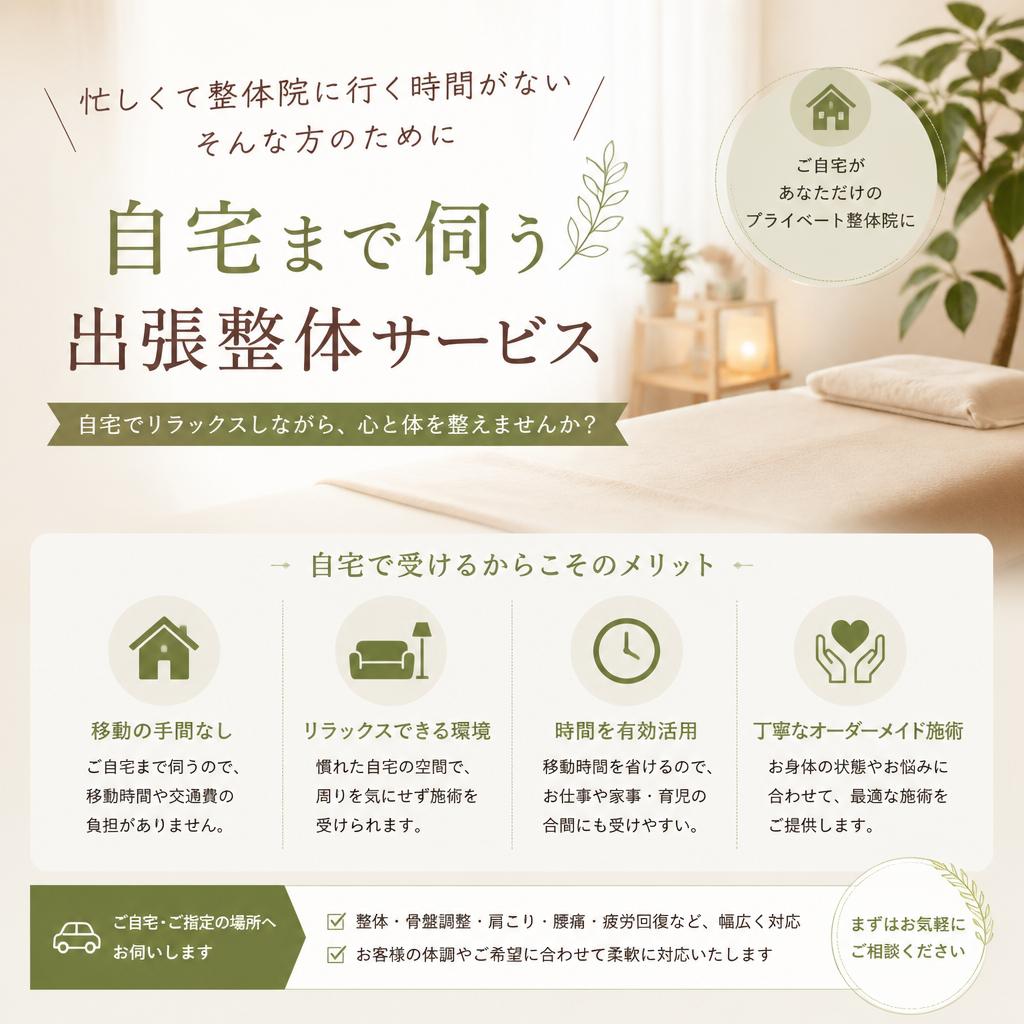 自宅までの出張サービス