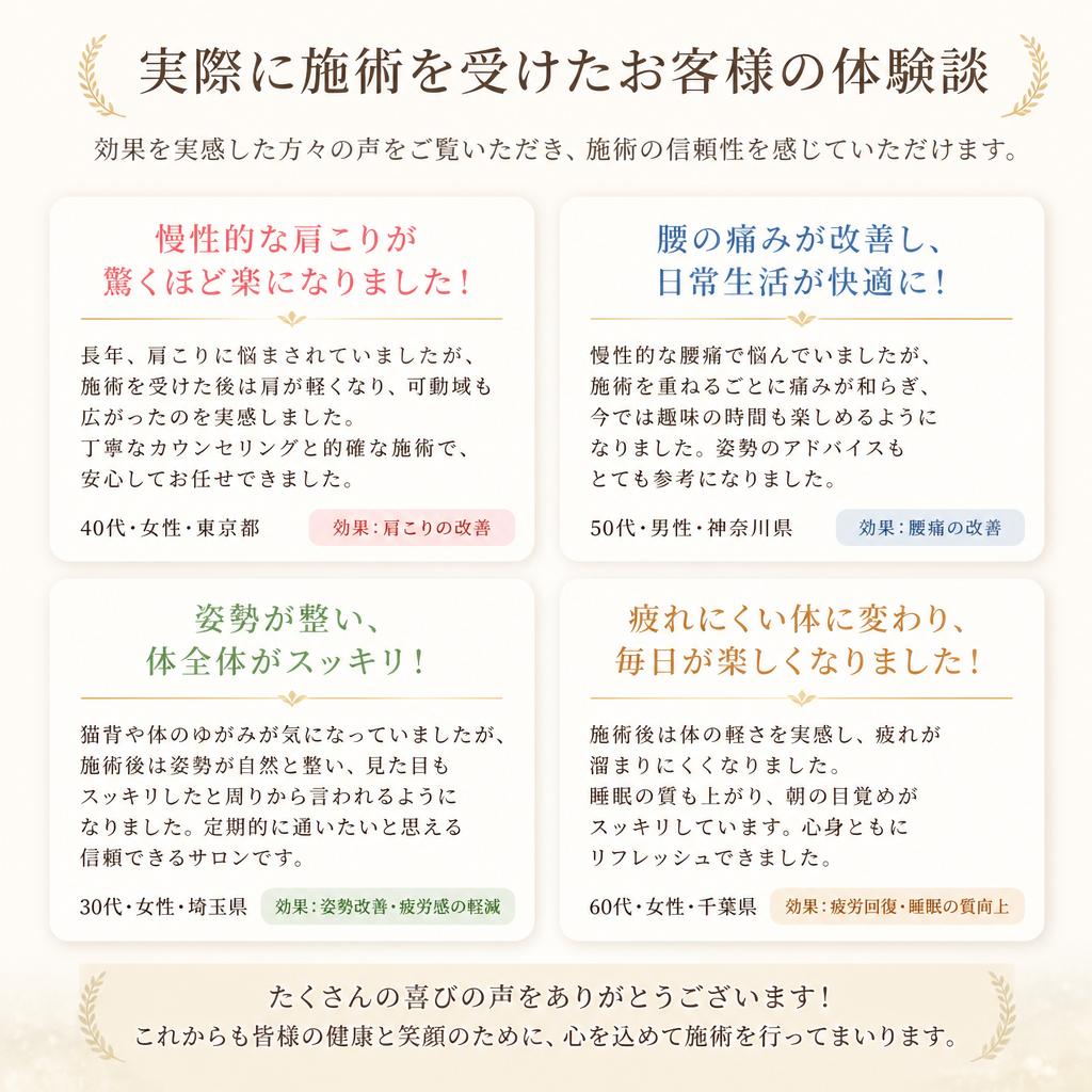 体験者の声