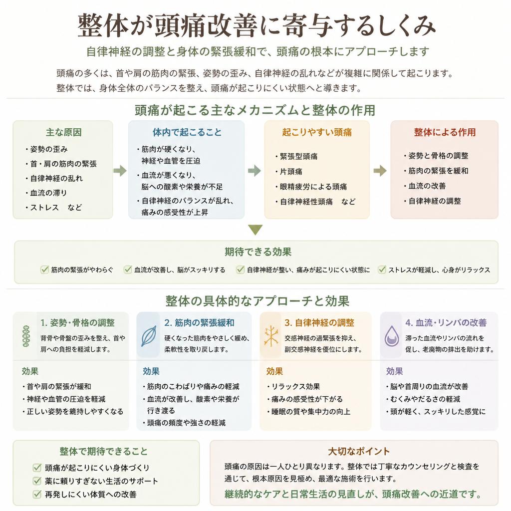 整体が頭痛に与える影響