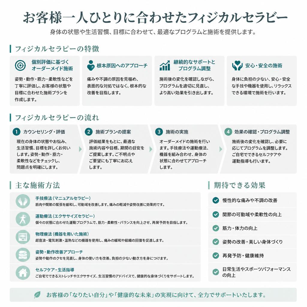 2. 当院のフィジカルセラピーとは？