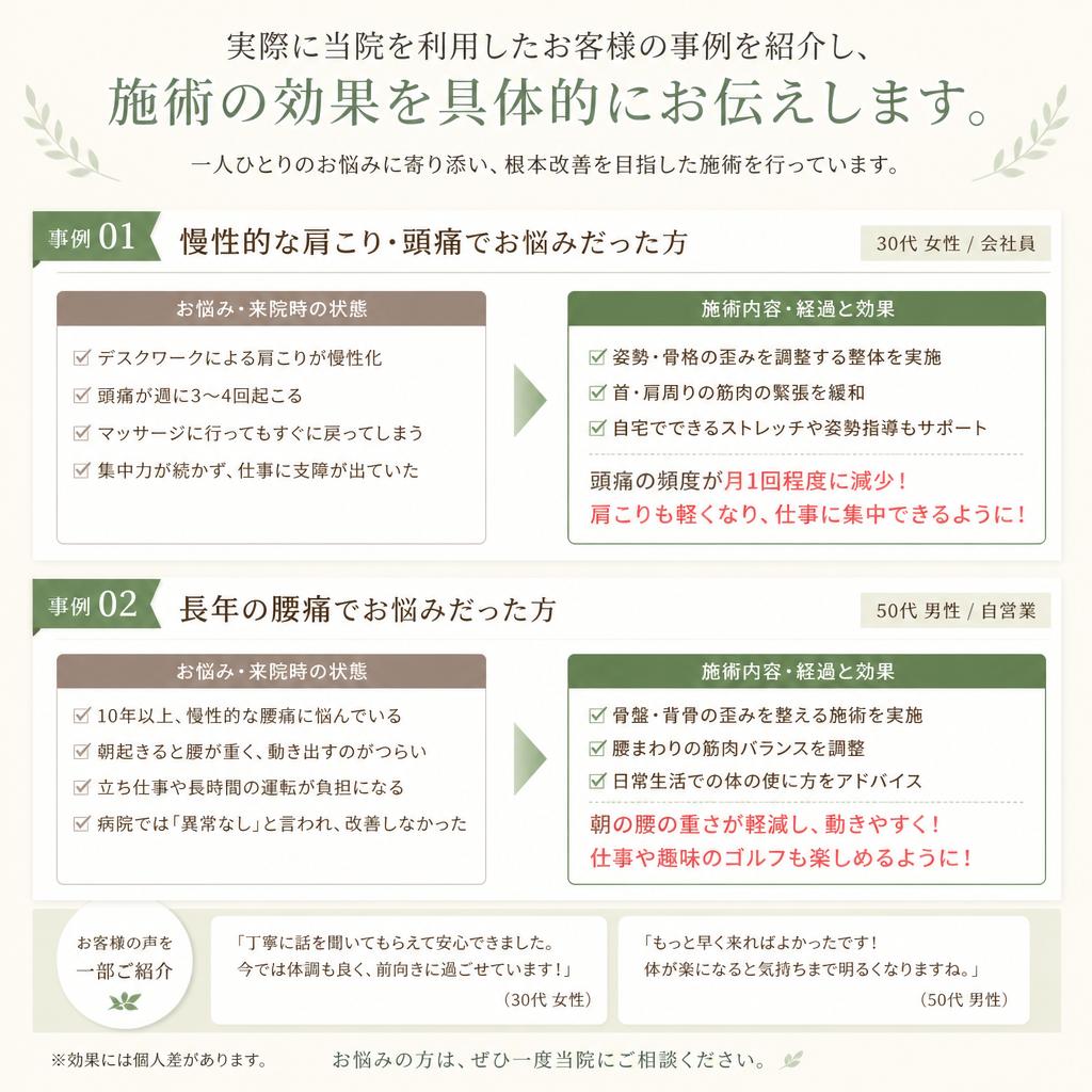 4. 施術後の改善事例
