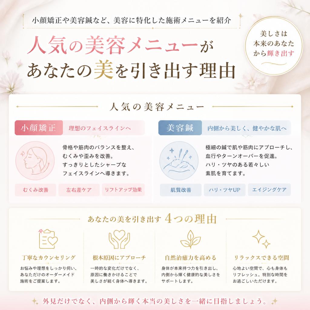 美容効果も期待できる施術