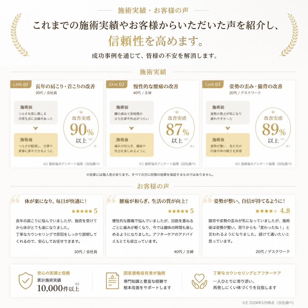 実績とお客様の声