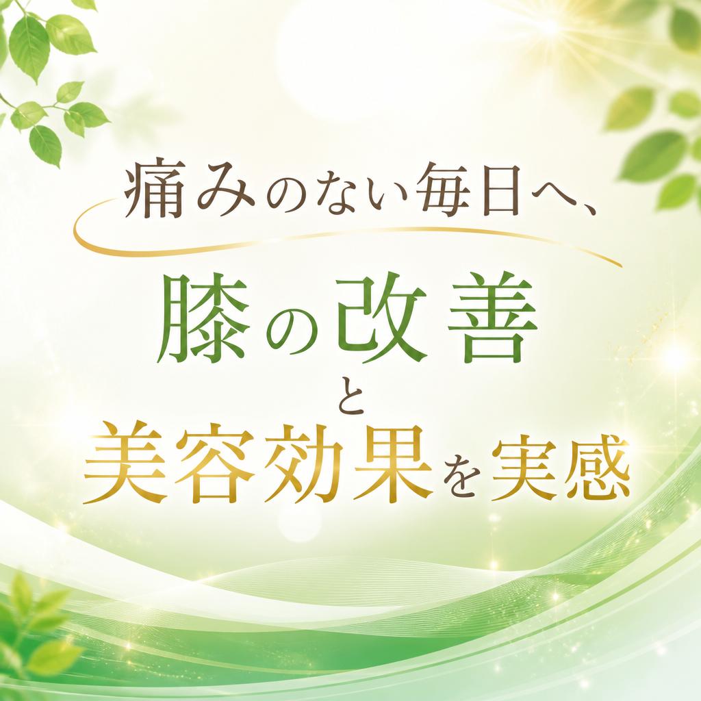 「痛みのない毎日へ、膝の改善と美容効果を実感」