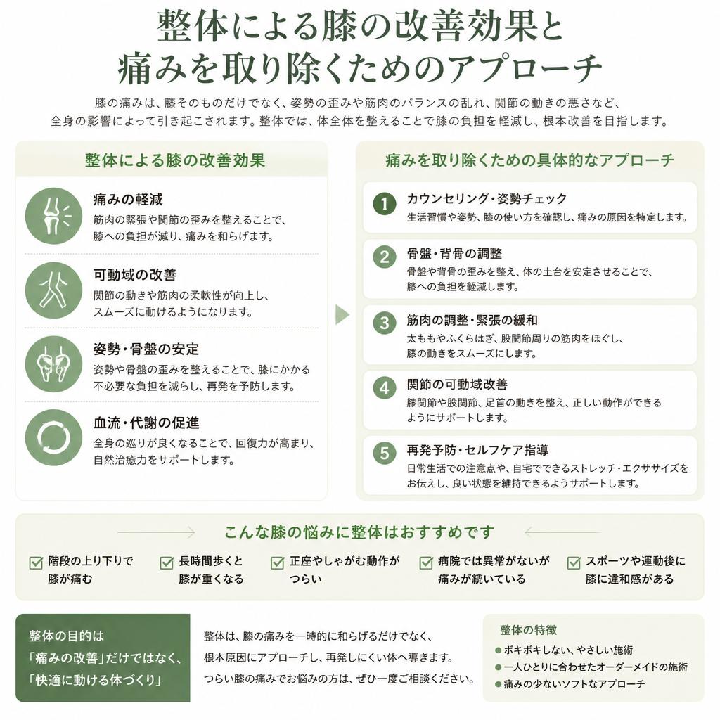 整体が膝に与える効果
