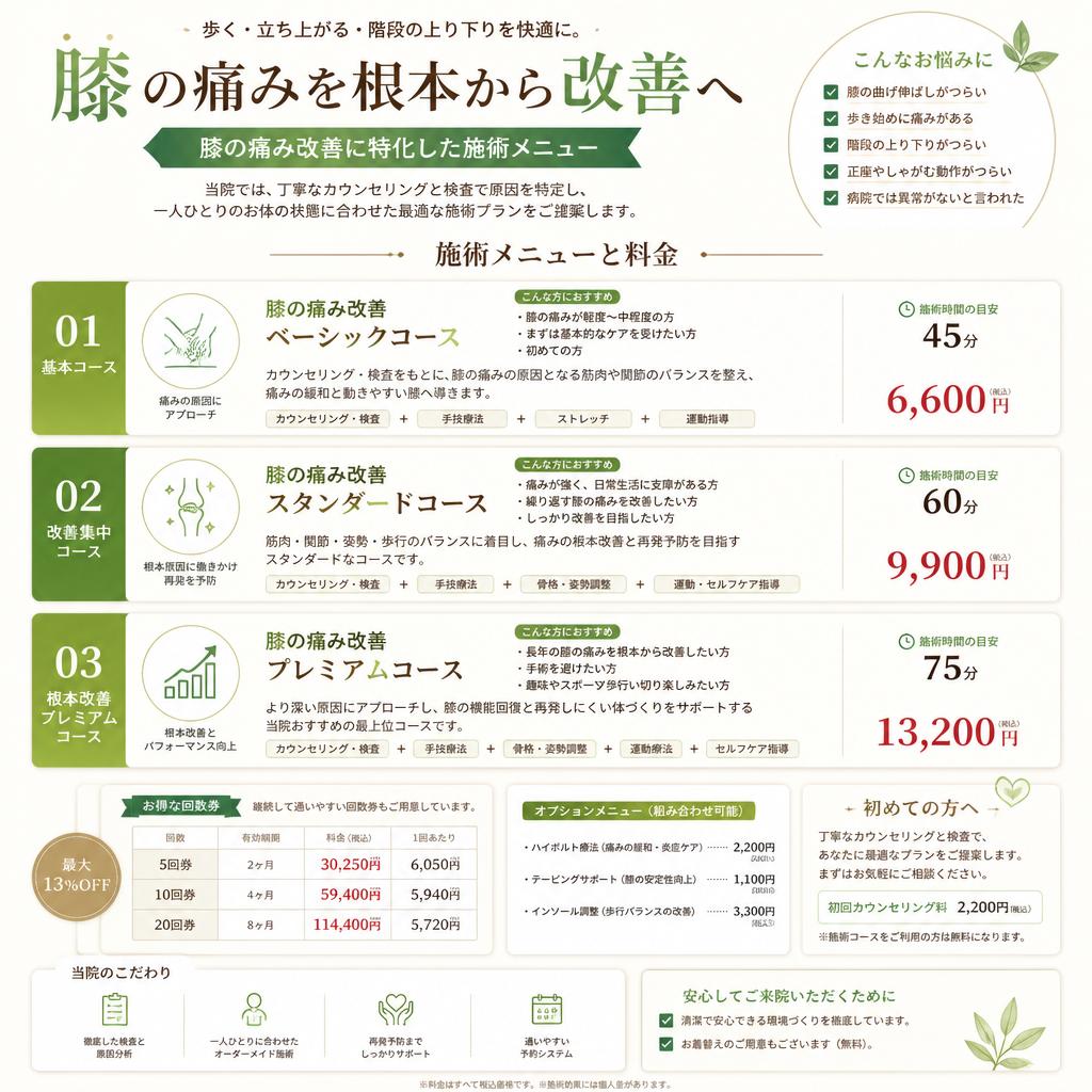 施術メニューのご紹介