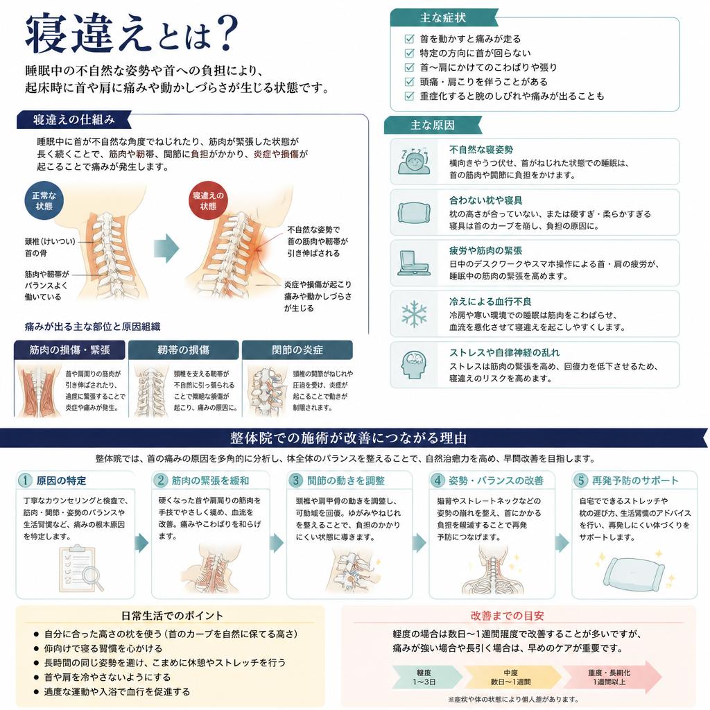 寝違えの原因と対策