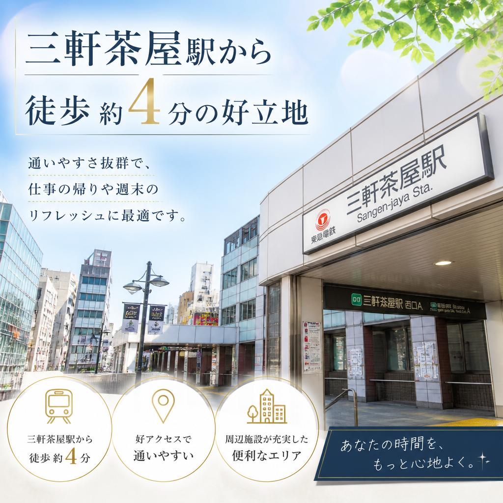 三軒茶屋のアクセス便利な立地