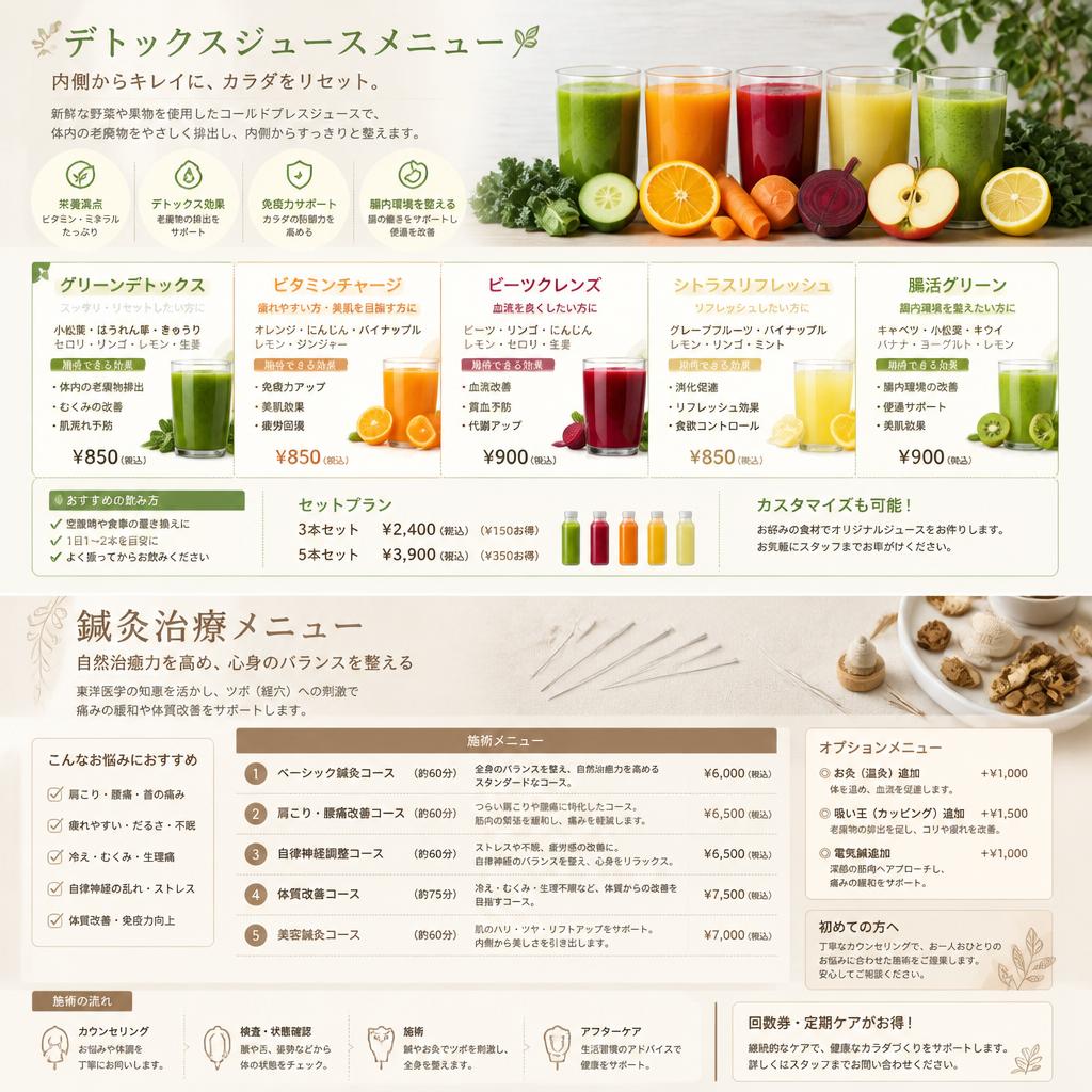 施術メニューの紹介