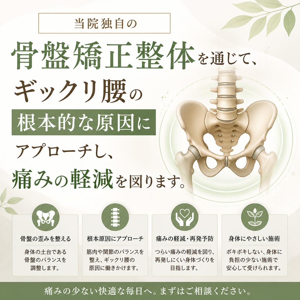 4. 骨盤矯正整体で根本改善