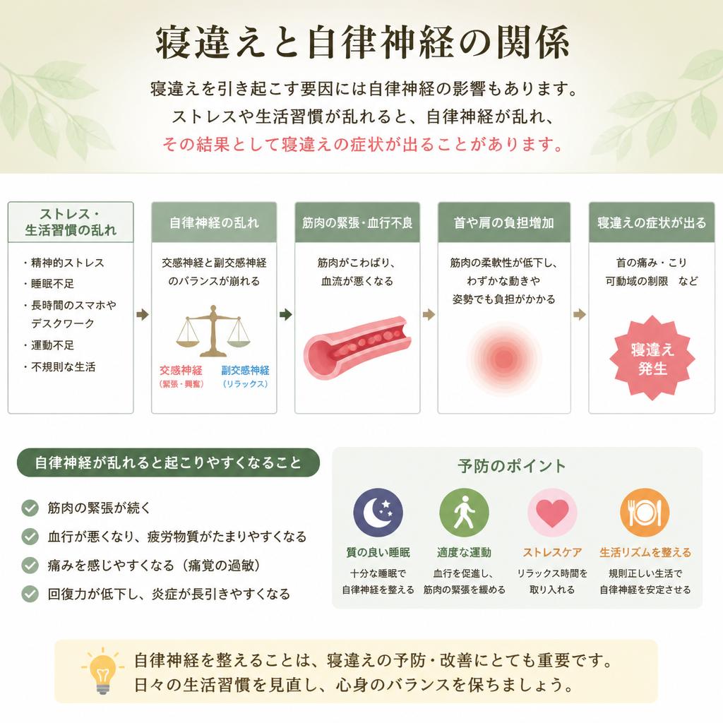 自律神経と寝違えの関係