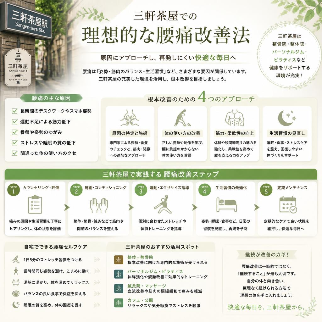 三軒茶屋での理想的な腰痛改善法ご提案！