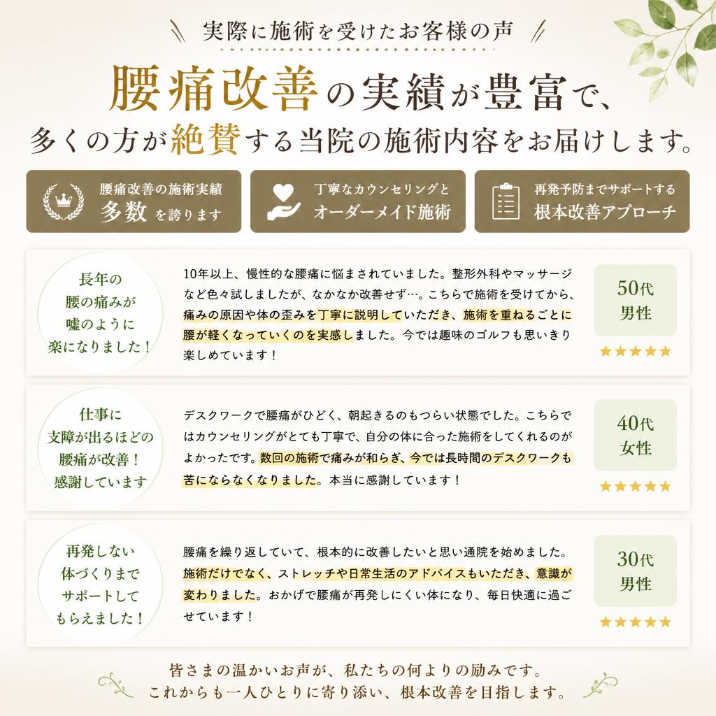 お客様の声 - 効果実感事例